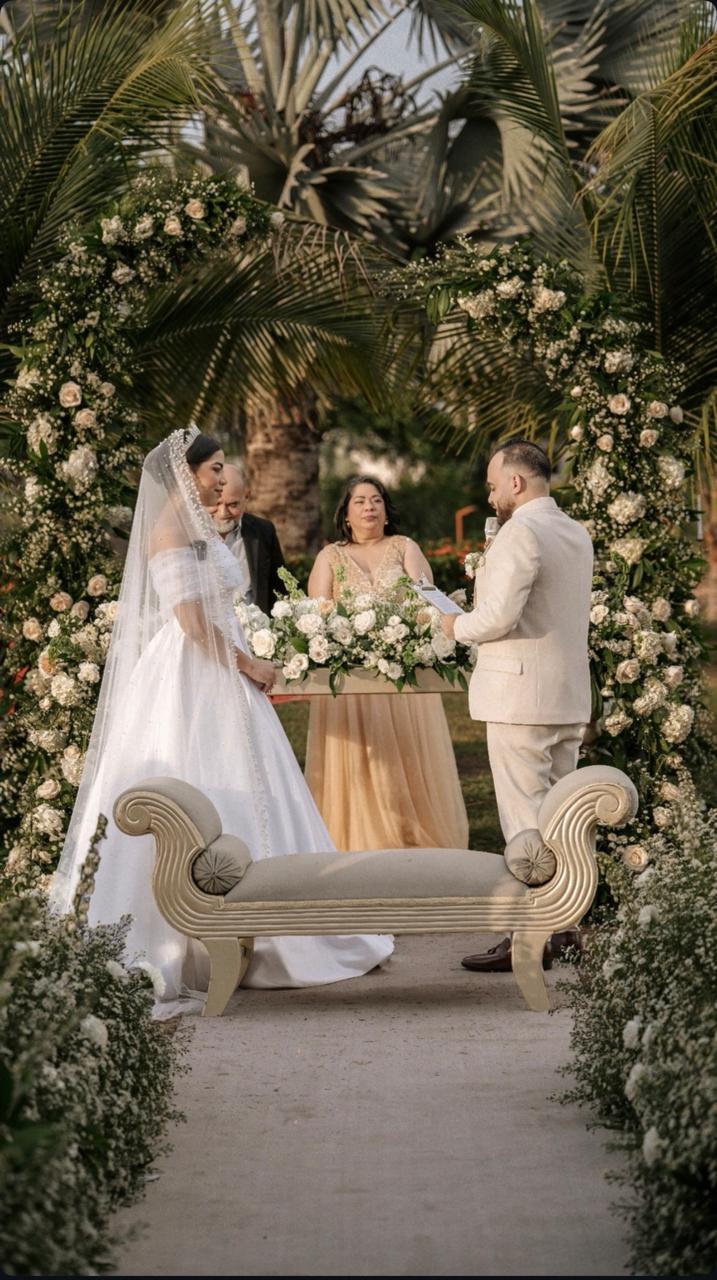 Votos de matrimonio en una celebración de boda.