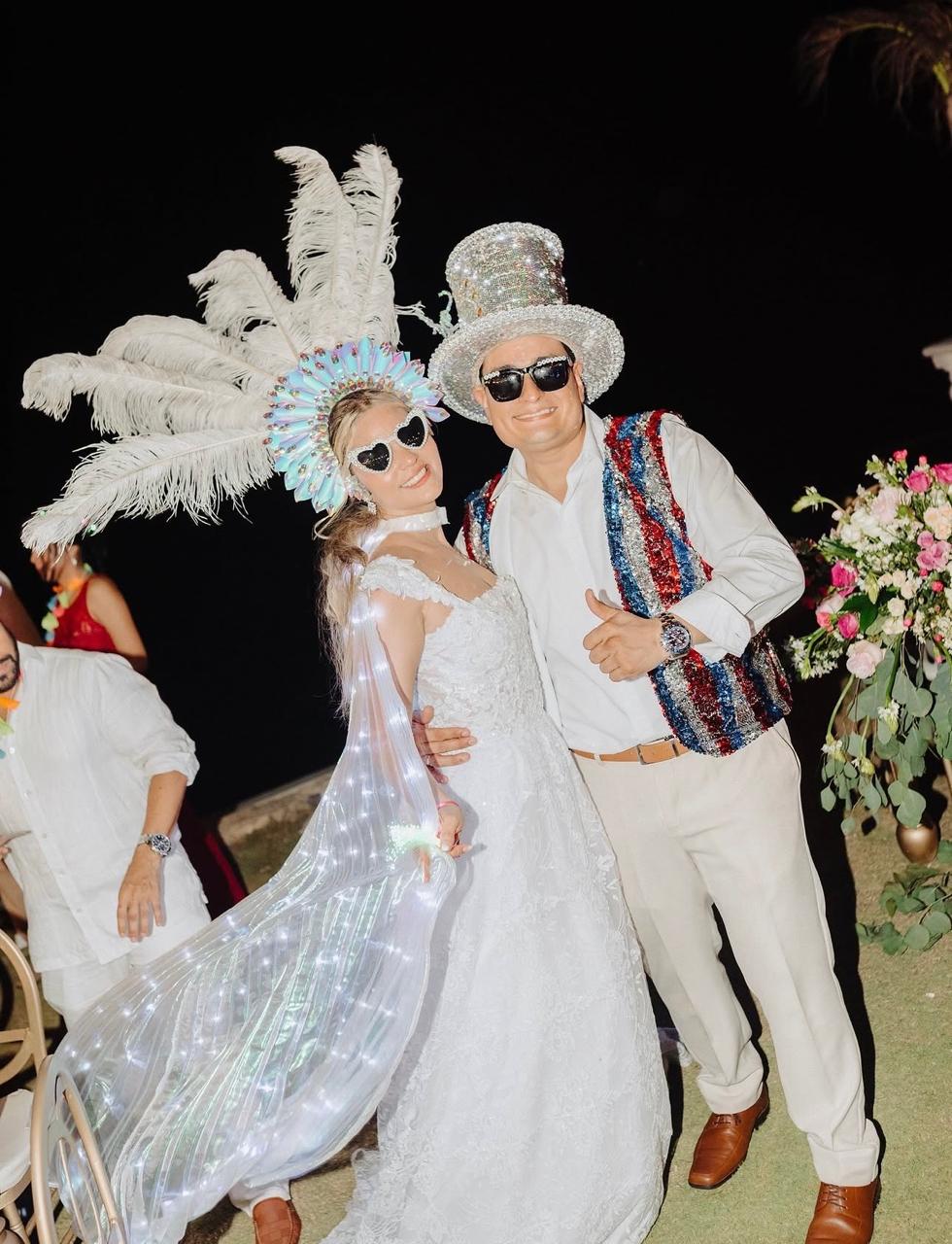 Hora loca en una celebración de boda.